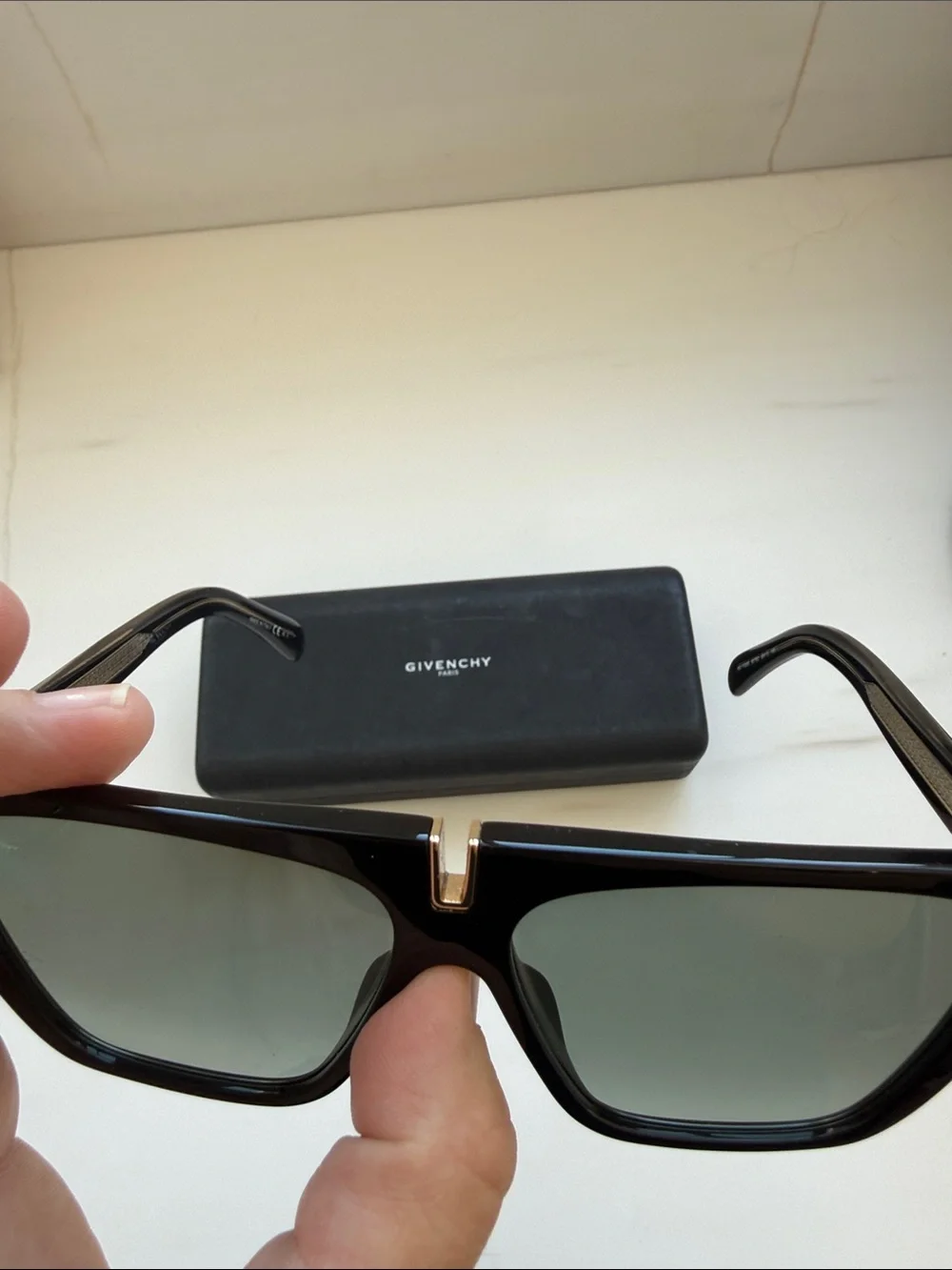 Givenchy Black Sunglasses with Gold Accents